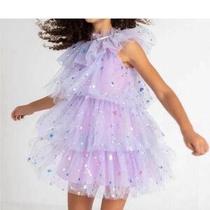 lola + the boys purple dress kids size 4